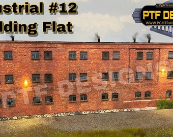 N Scale Scratch Built Industrial #12 Building Flat/Front Factory LEDs Walthers Decoration Diorama