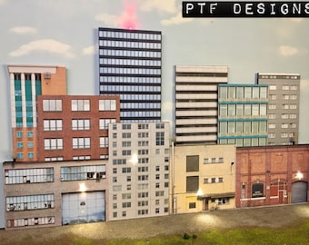 O Scale Scratch Built Up - “10 City Building Flats 3D Collage #2”