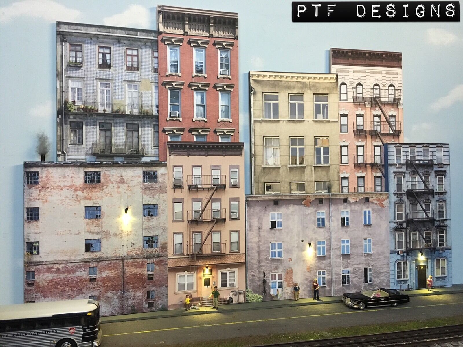 thumbnail image 2 of N Scale Scratch Built Arrow Factory Pittsburgh Building Front/Flat – PTF DESIGNS 2 of 4