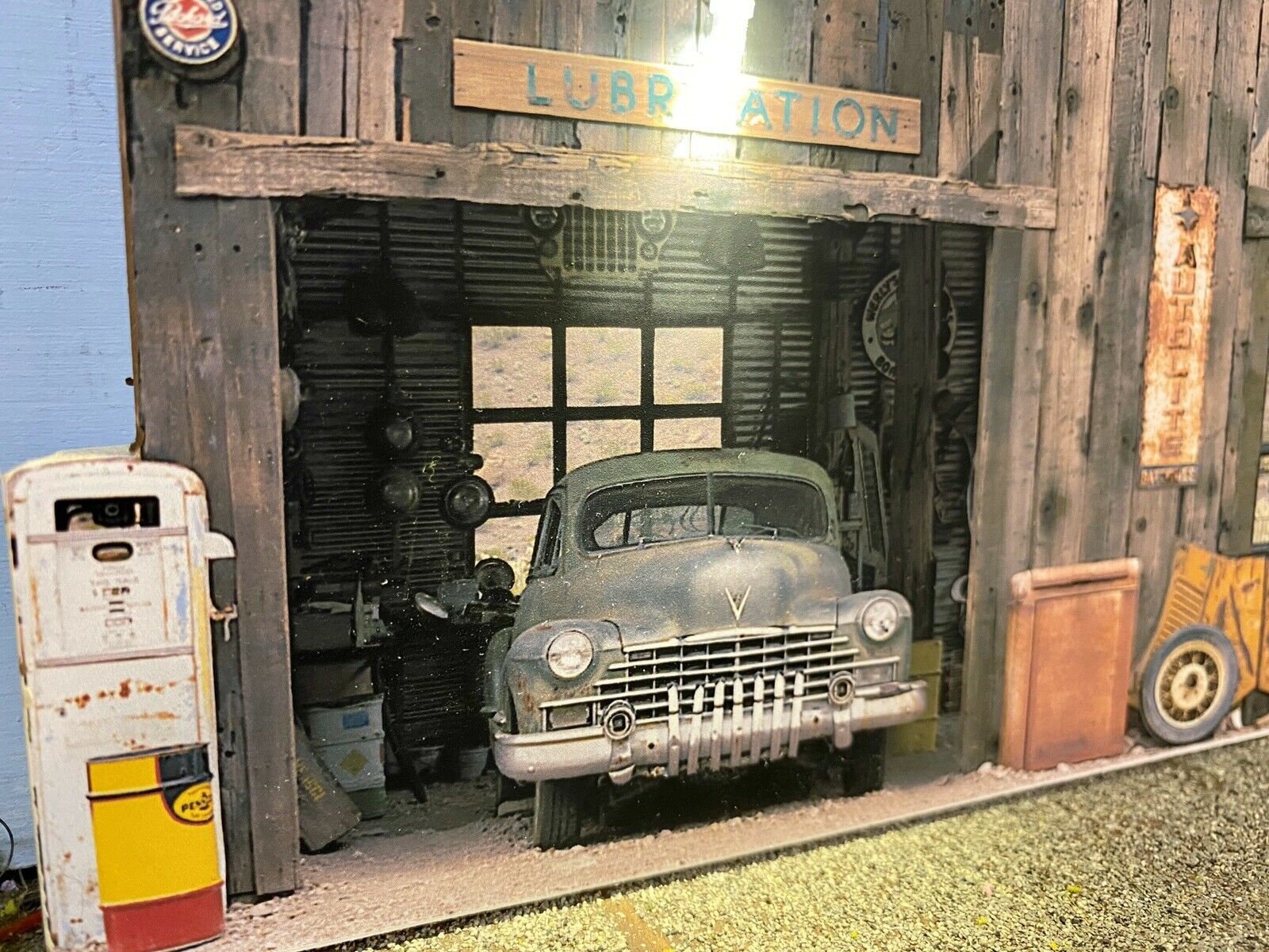 O Scale GAS STATION Building Flat W/led Scratch Built Etsy