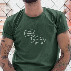 My Animals Slow | Unisex Greek T-shirt | Funny Greek T-shirt | Greek Gift | Unisex Greece T-shirt