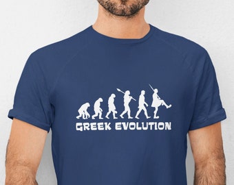Greek Evolution / Unisex Camiseta griega / Divertida camiseta griega / Regalo griego / Unisex Grecia Camiseta