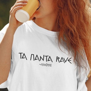 Funny Greek Short-Sleeve Unisex T-Shirt | Funny Greek Saying T-Shirt | Ta Panta Rave Shirt | Unisex Greece Shirt