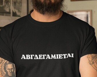 Camiseta ABCDEGAMIETAI / Camiseta griega unisex / Camiseta griega divertida / Regalo griego / Camiseta unisex Grecia