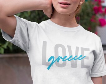 Love Grecia / Unisex camiseta griega / Divertida camiseta griega / Regalo griego / Unisex Grecia camiseta