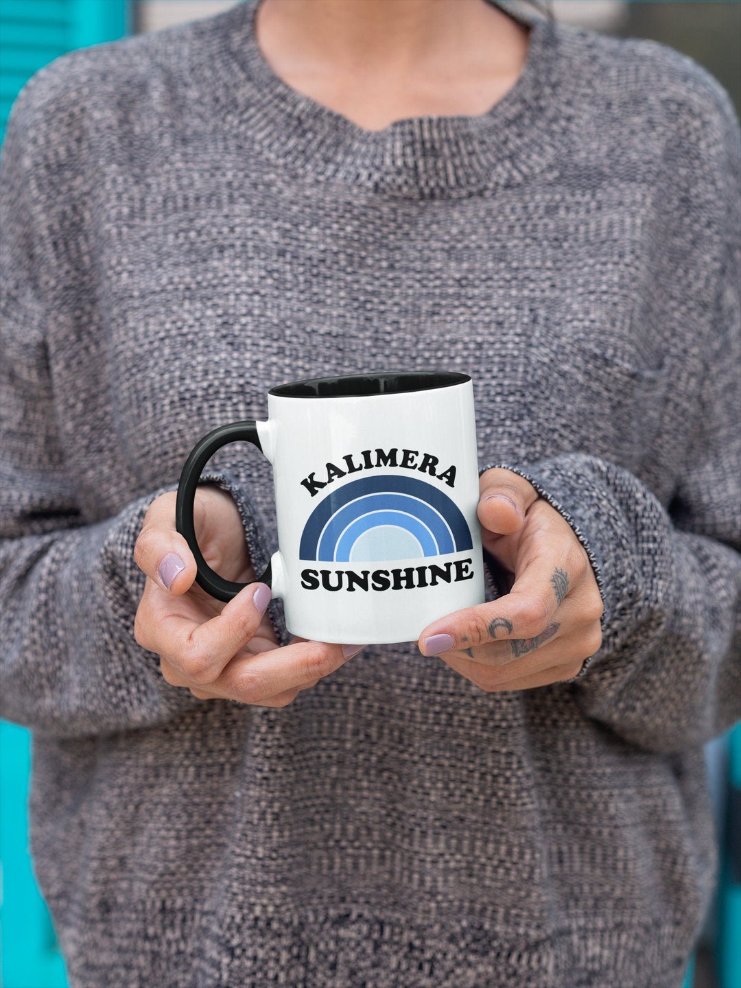 Kalimera Sunshine Griechisch Guten 11oz Becher Lustige griechische Becher Griechische s