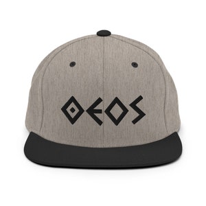 Theos Snapback Hat | Theos Cap | Greek God Snapback Hat | Greek God Embroidered Cotton Cap | Greece Hat