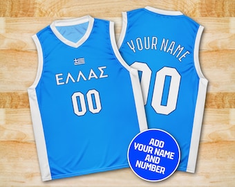 Camiseta de baloncesto personalizada de Grecia Camiseta de baloncesto personalizada de Grecia Camiseta griega Baloncesto de Grecia Equipo griego Camiseta nacional de Grecia