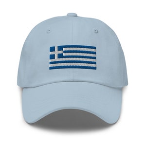Greece Flag Dad Hat Greek Cap Greek Dad Hat Greek Embroidered Cotton Cap Greece Hat Greek Vacation Souvenir Greek Summer Greek Pride Gift