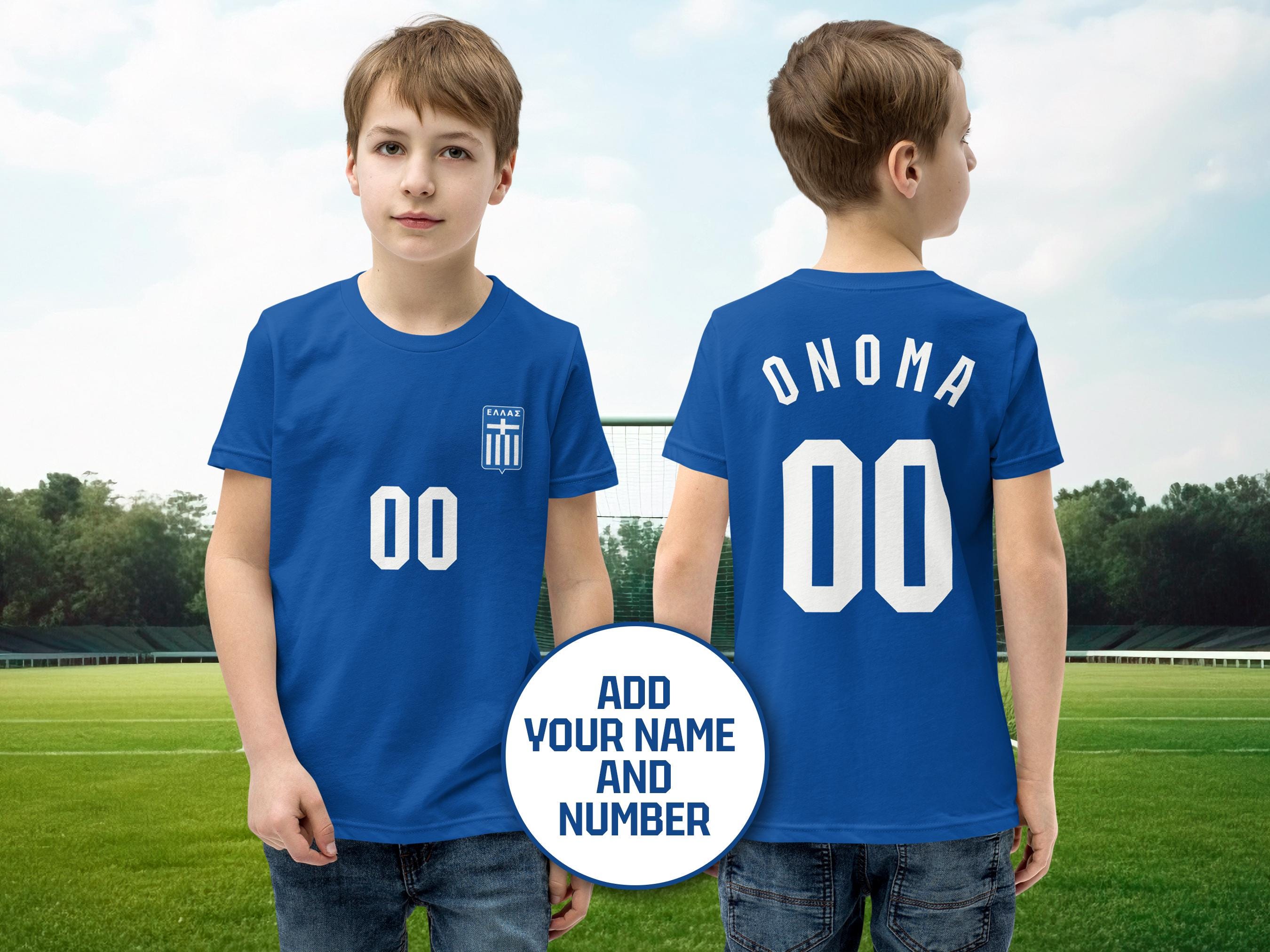 Greece Soccer Jersey for Kids - Etsy