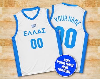 Camiseta de baloncesto de Grecia personalizada Camiseta griega Camiseta de baloncesto de Grecia personalizada Camiseta nacional de Grecia Regalo de baloncesto de Grecia Equipo griego