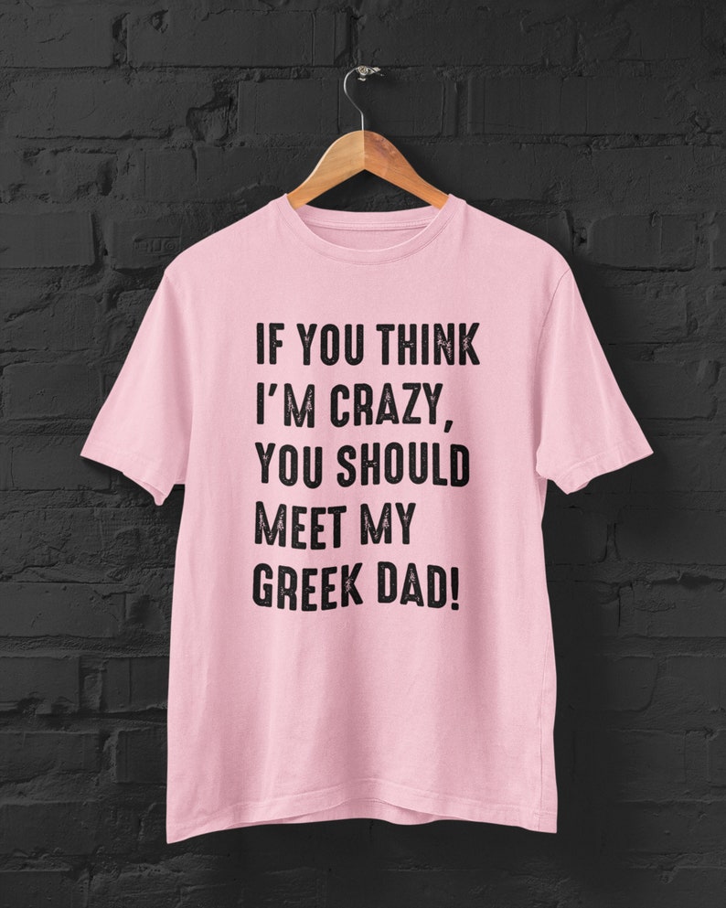 Drôle de papa grec t-shirt unisexe à manches courtes | Drôle de chemise grecque | Grèce | de départ unisexe Chemise-cadeau grecque Lilac