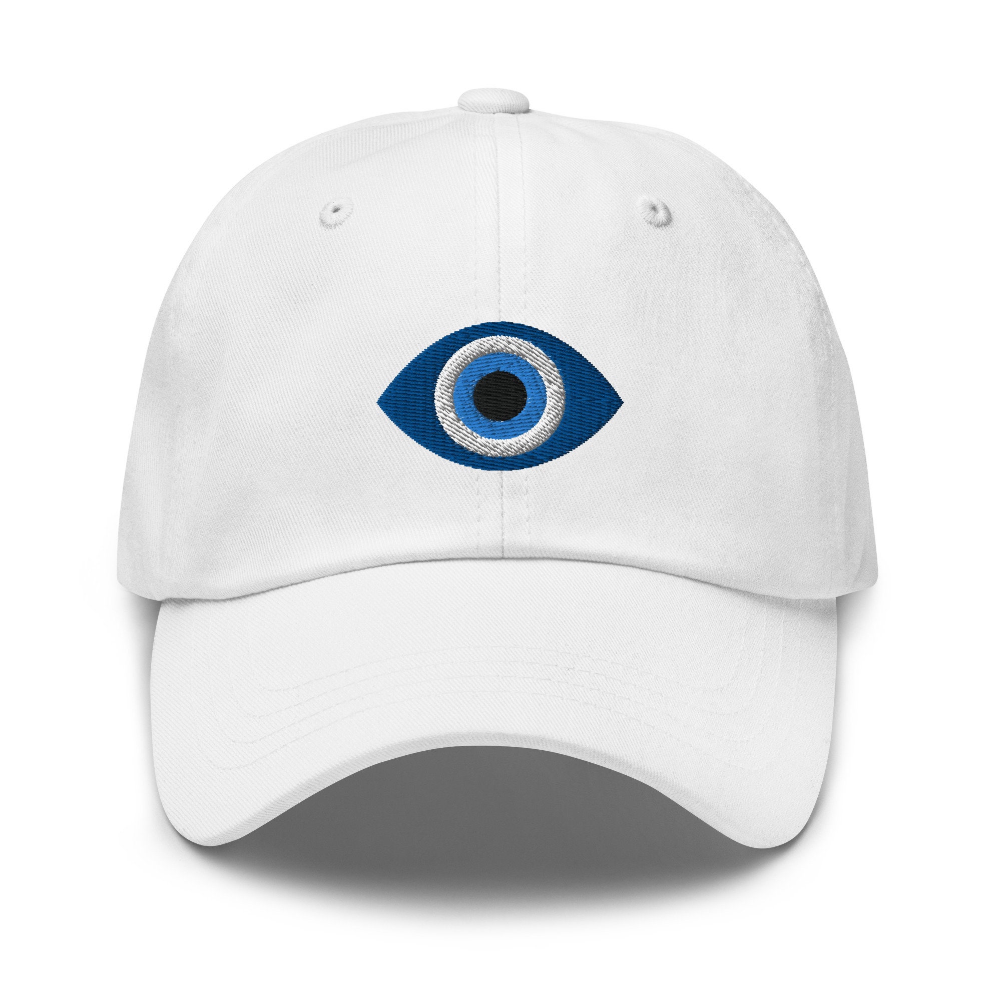 New Ivory Teddy Baseball Cap with Sequined Evil Eye, Adjustable. Evil Eye Hat - Etsy main image 3