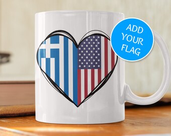 Personalized Greek Coffee Mug Personalized Greek Pride Coffee Mug Custom Greek Flag gift Personalized Greek Souvenir Greece Flag Coffee Tea