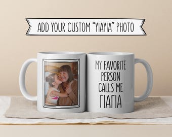 Personalized Greek Yiayia Coffee Mug Personalized Greek Yiayia Photo Gift Greek Mother's Day Gift Greek Grandmother Birthday Photo Gift Mug