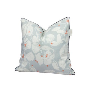 Floral Pillow Cover, Neutral Decorative Pillows, Cushion Cover, Gray Pillows 18x18,22x22