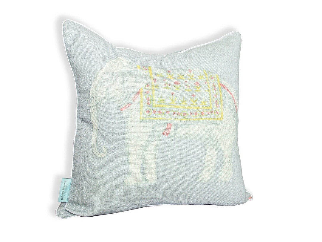 Andrew Martin Jumbo Cushion Cover Sky Blue Animal Print Designer Pillow