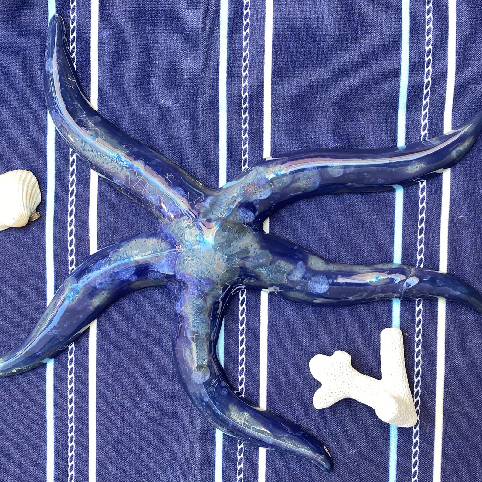 Ceramic blue starfish wall decor starfish starfish sea Etsy
