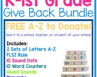 Kindergarten and First Grade Give Back Bundle