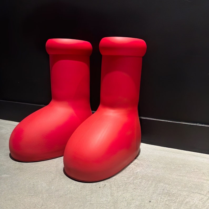 Cartoon Boots Astro Boy Shoes Big Red Boot Astro Boy Boots Etsy Australia