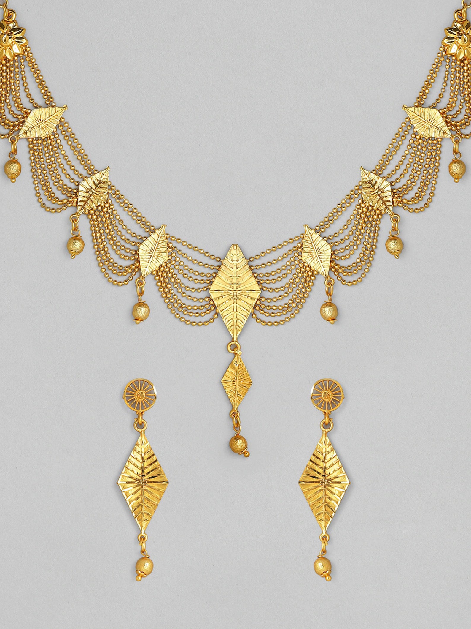 Gold Plated Indian Jewelry Multilayered Chain Jewelry Set Etsy