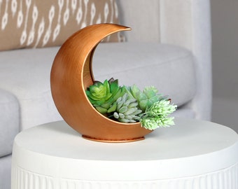 Photophore En Cristal En Forme De Lune Avec Abat-Jour Amovible Pour La