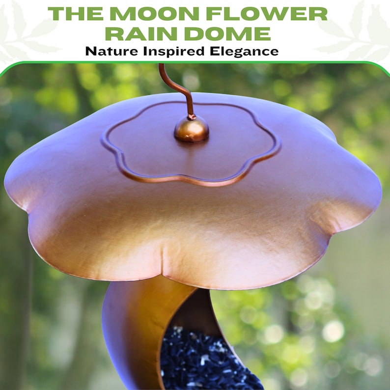 Mond Vogelhäuschen für Draußen - Hängendes und am Zaun montiertes Futterhaus, Eichhörnchenfutterhaus, Gartendekoration, himmlisches Geschenk für Vogelliebhaber, Metallfutterhaus Bild 13