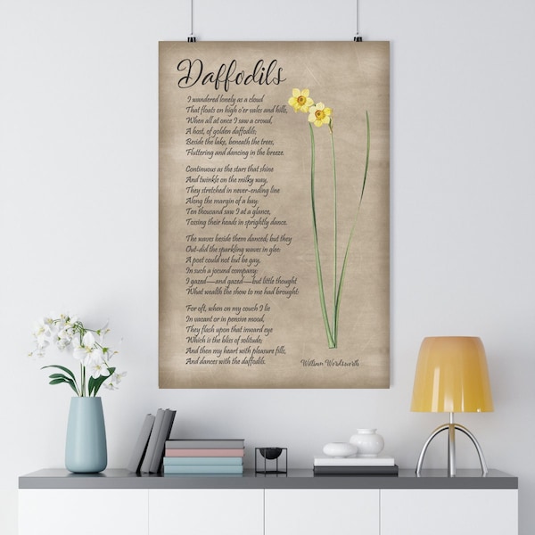 Daffodils Poem Etsy