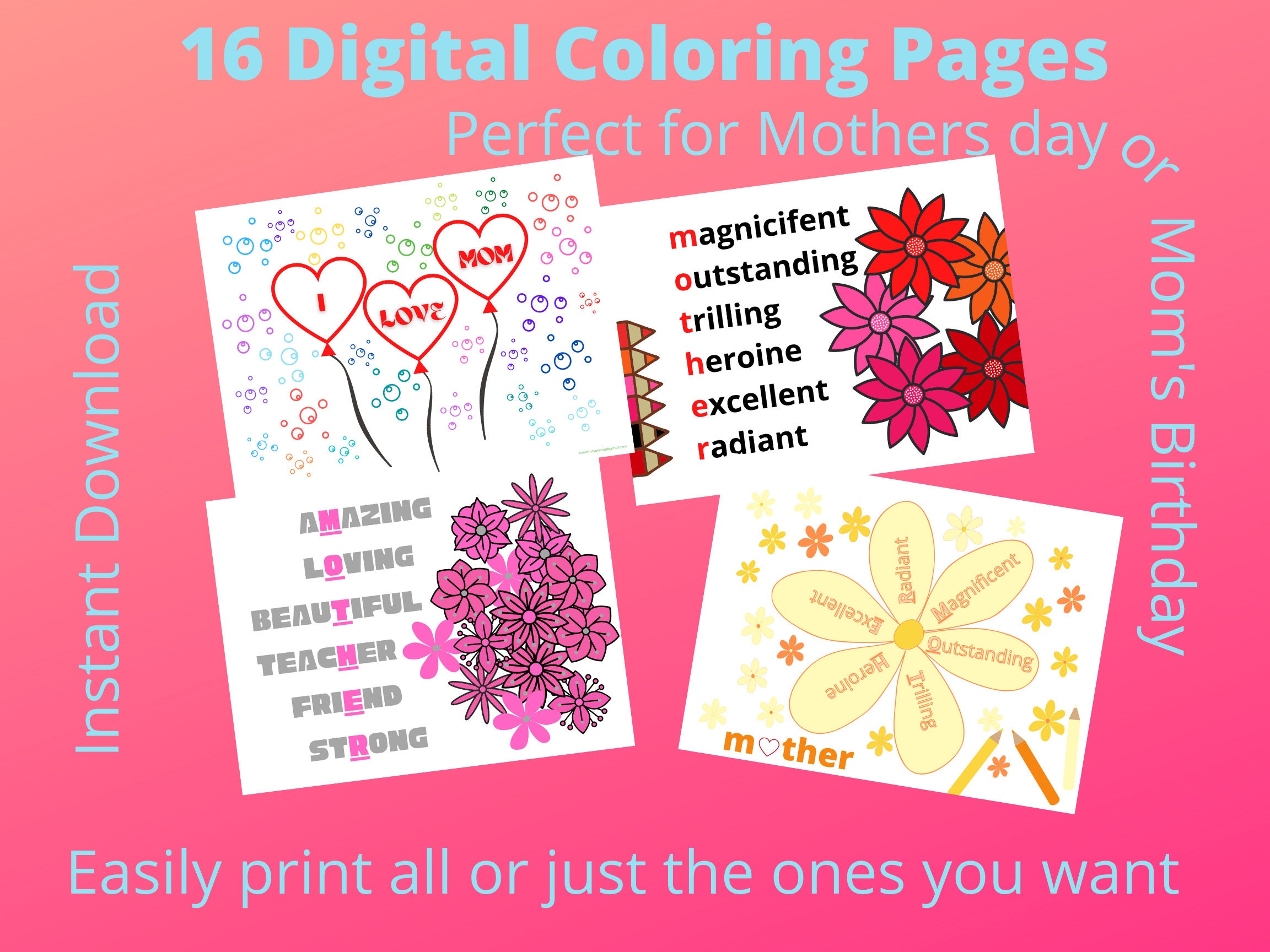 Printable Coloring Birthday Cards For Mom - Printable Card Free