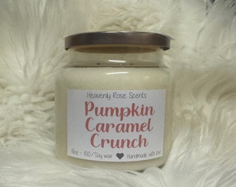 Pumpkin Caramel Crunch, Pumpkin Caramel Crunch Candle, Soy Wax Candle, Fall Scented Candle, Pumpkin Caramel Scented