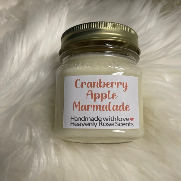 Cranberry Apple Marmalade, Cranberry Apple Marmalade Candle, Soy Wax Candle, Home Decor