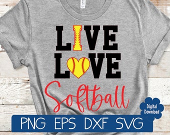 Free Free 154 Live Love Softball Svg SVG PNG EPS DXF File