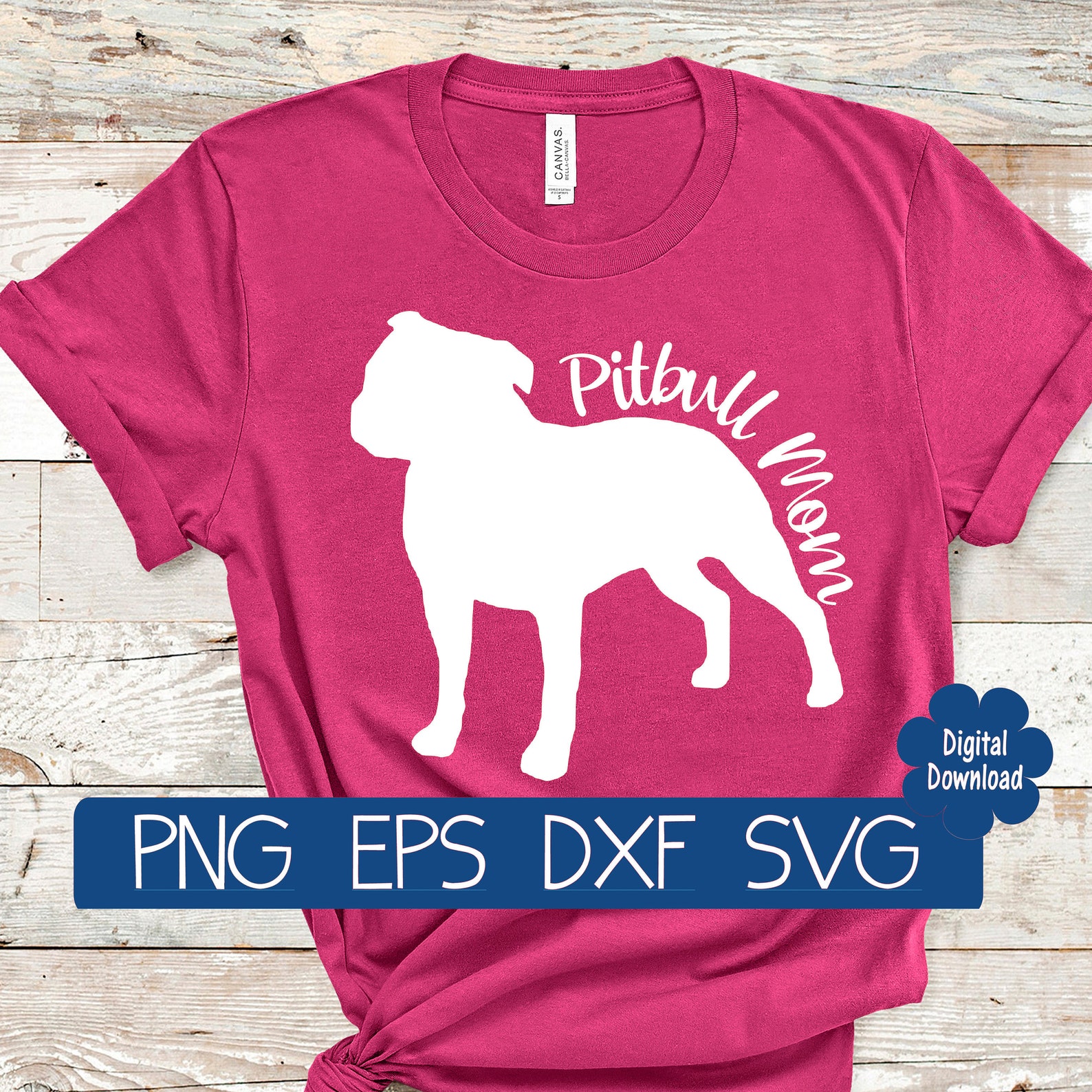 Pitbull Mom Svg Pitbull Mom Cut File Svg Eps Dxf - Etsy