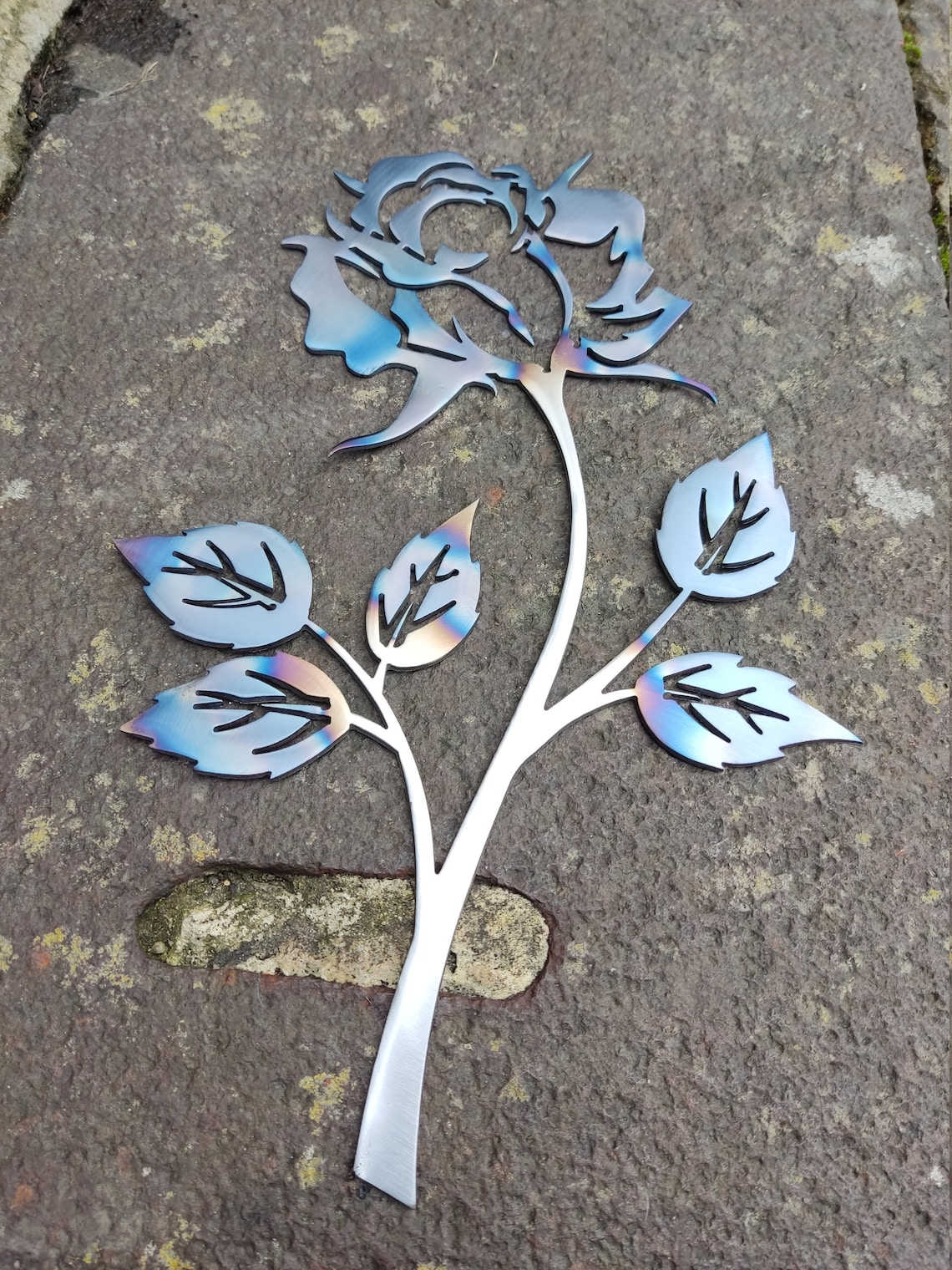 Metal Rose Wall Art Sculpture Bespoke Handmade Gift Heat Etsy