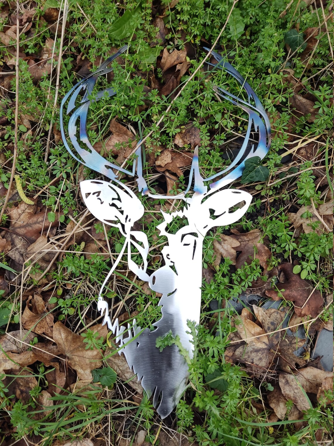 Deer Head / Metal Stag Head / Deer Metal Art / Deer Gift / Celtic Gift