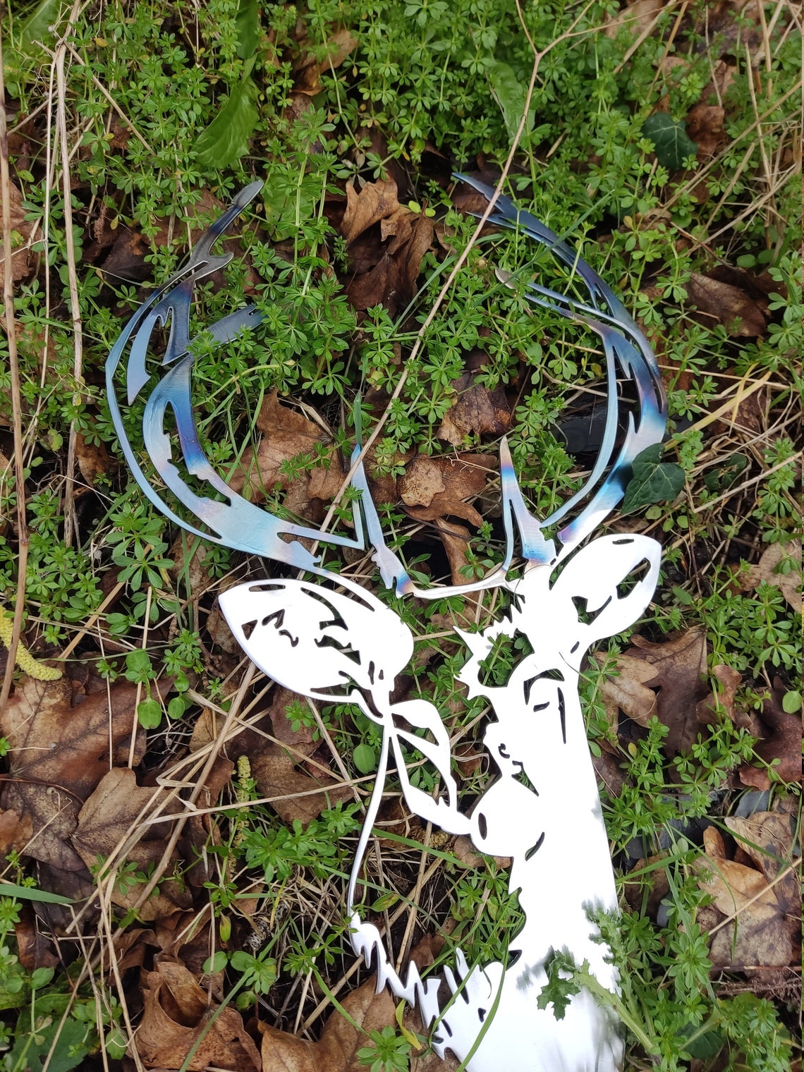 Deer Head / Metal Stag Head / Deer Metal Art / Deer Gift / Celtic Gift
