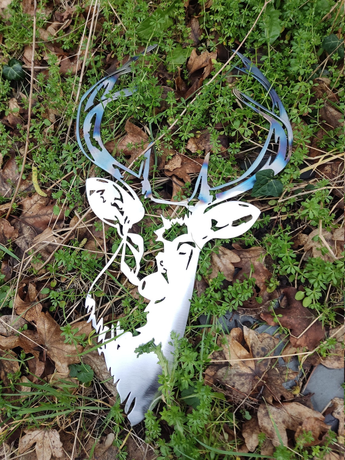 Deer Head / Metal Stag Head / Deer Metal Art / Deer Gift / Celtic Gift