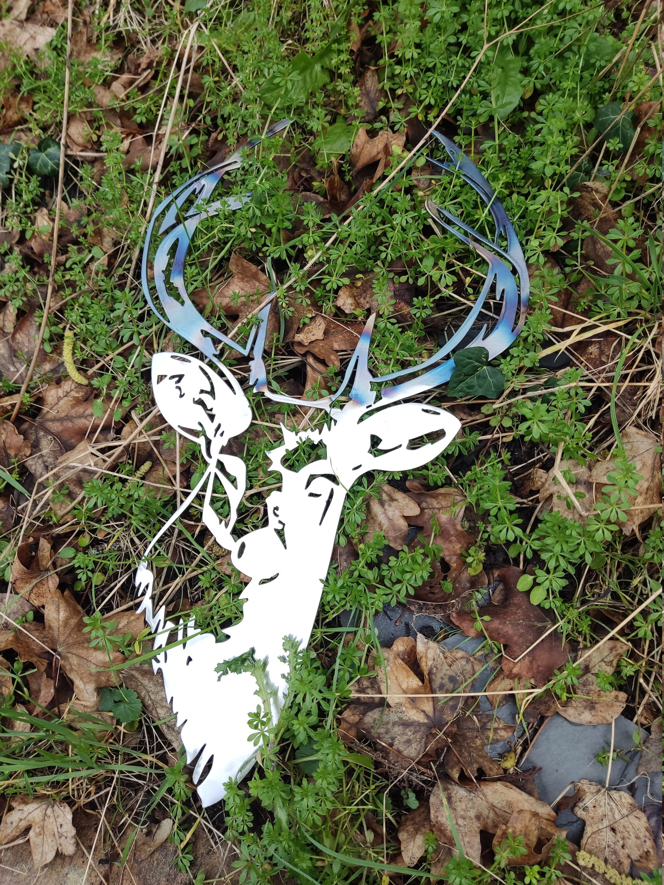 Deer Head / Metal Stag Head / Deer Metal Art / Deer Gift / Celtic Gift