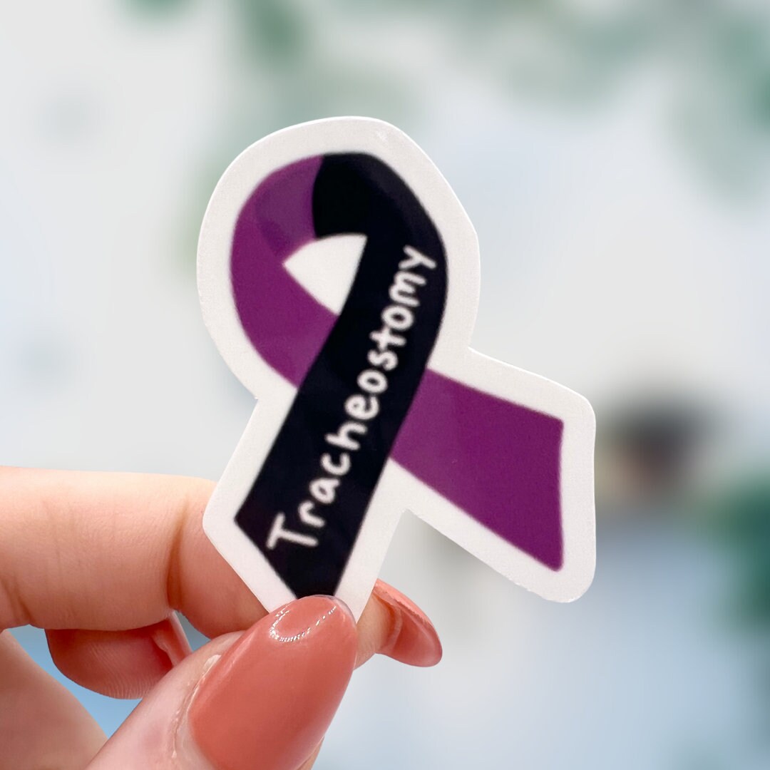 Tracheostomy Awareness Ribbon Sticker Chronic Illness Etsy Canada
