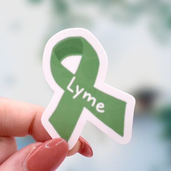Hand-drawn Lyme Awareness Ribbon Sticker Chronic Illness | Etsy