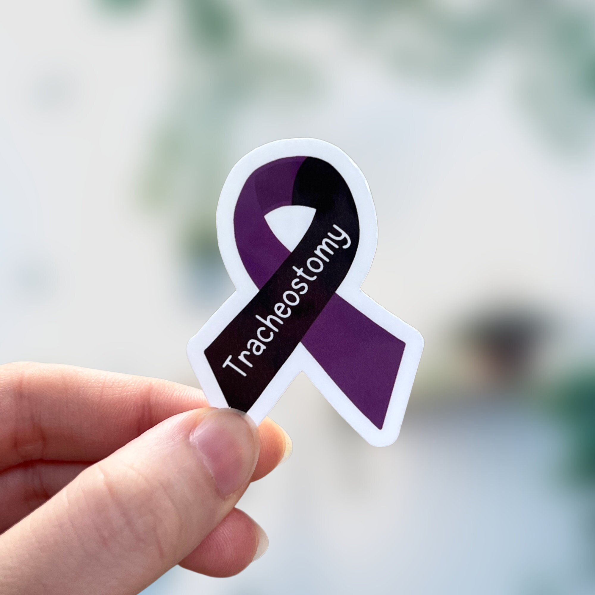 Tracheostomy Awareness Ribbon Sticker Chronic Illness Etsy UK