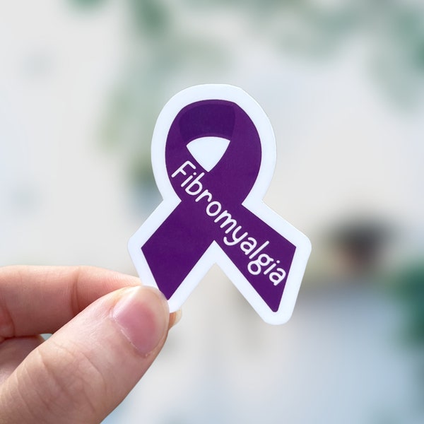 Fibromyalgia Awareness Ribbon Sticker | Chronic illness | Chronic illness stickers | Purple ribbon