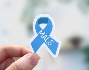 MALS Awareness Ribbon Sticker | Chronic illness | Chronic illness stickers | blue ribbon | median arcuate ligament syndrome