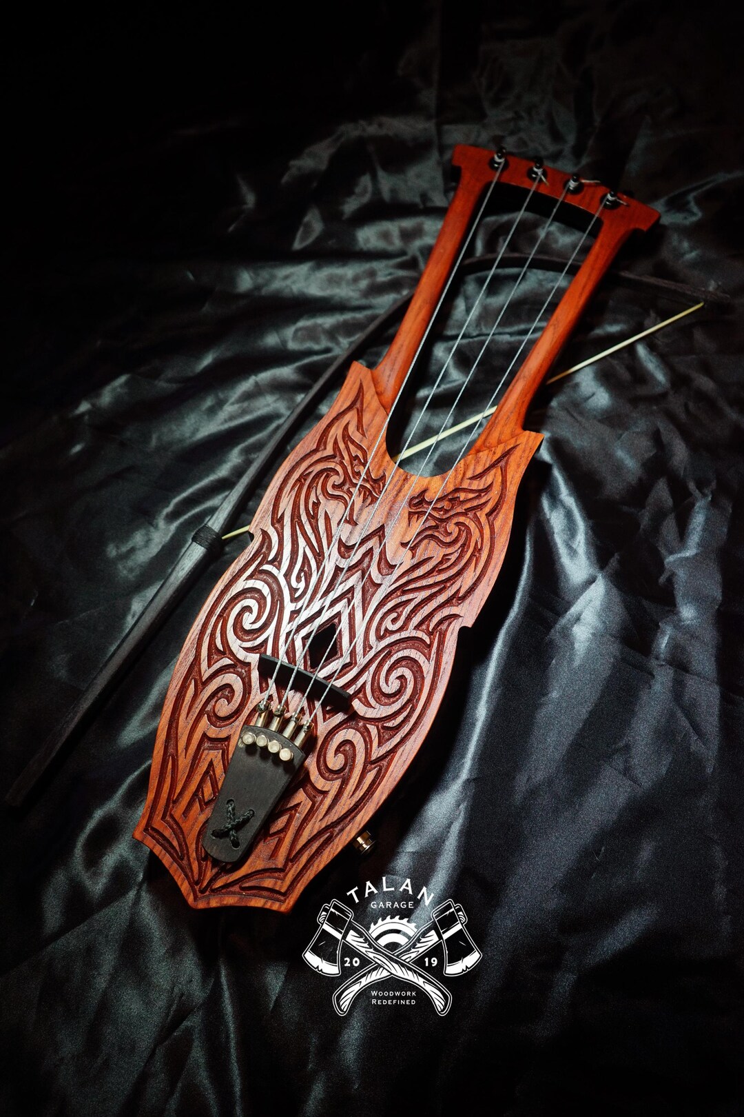 Talha Rp Four-string Talharpa With Built-in Pickup, Tagelharpa, Strasharpa ...