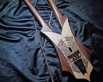 Talharpa, musical instrument, tagelharpa, strasharpa, bowed harp, yuhiko, viking lyre, acoustic harp, handmade Talharpa