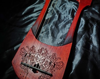 Nine-string lyre, Runic Lyre, Wandering Musician, Lyre Of Runes, Celestial Sound, Lyre Magic, Stringed Wisdom