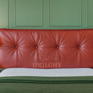 Customized Genuine Leather Headboard with insert, Headboard Cushion, Queen Size Headboard, Wall Hang Cushion, Hanging Leather Headboard