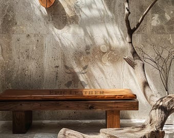 Custom Leather Bench Cushion Cover: Genuine Buffalo Leather