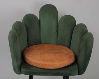 Round Leather Chair Pad | Round Cushion Pad, Seat Cushion Dinning Stool Bench, round chair cushion, custom cushion for bench