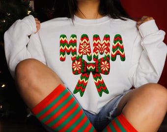 holiday MAMA knitted sweatshirt